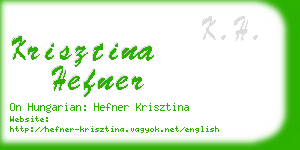 krisztina hefner business card